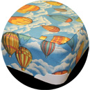 bunkie mattress with balloons fabric