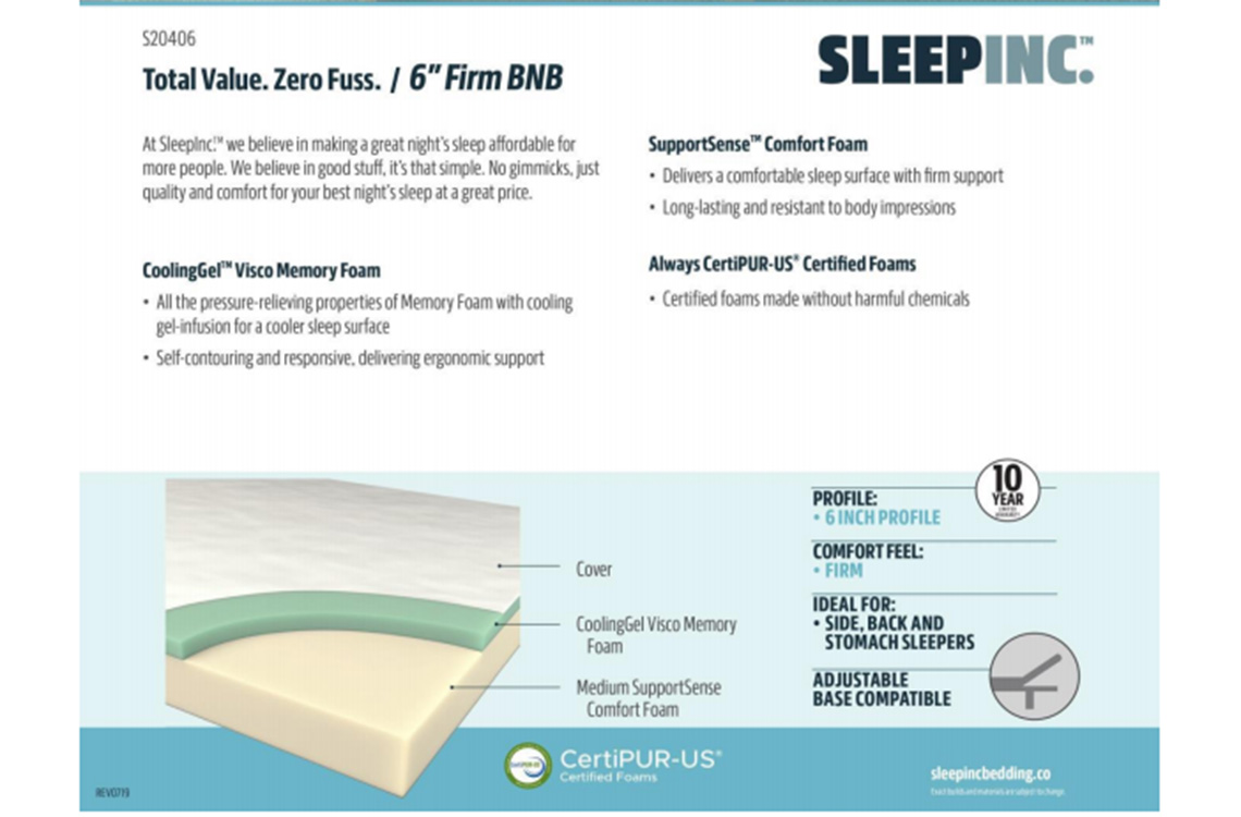 sleep inc corsicana michigan discount mattress parkview firm gel memory foam