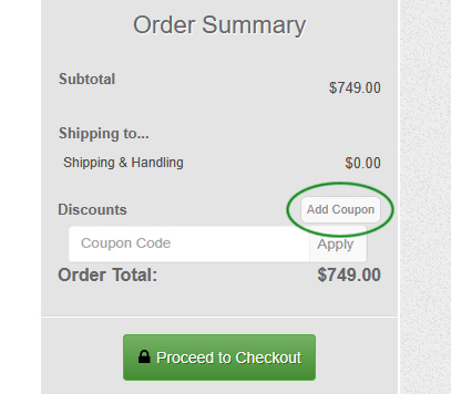 where to find and add a coupon code