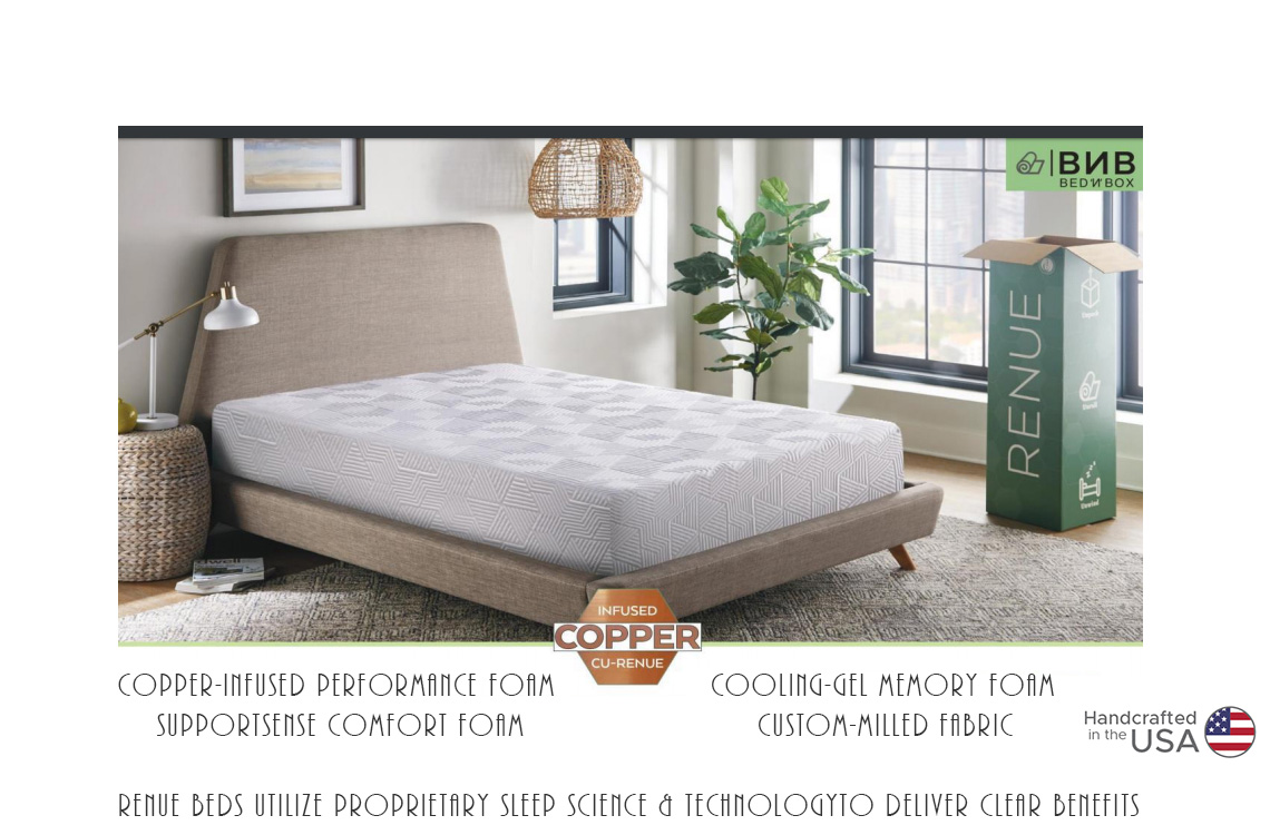 medium firm copper infused gel memory foam made in the usa 