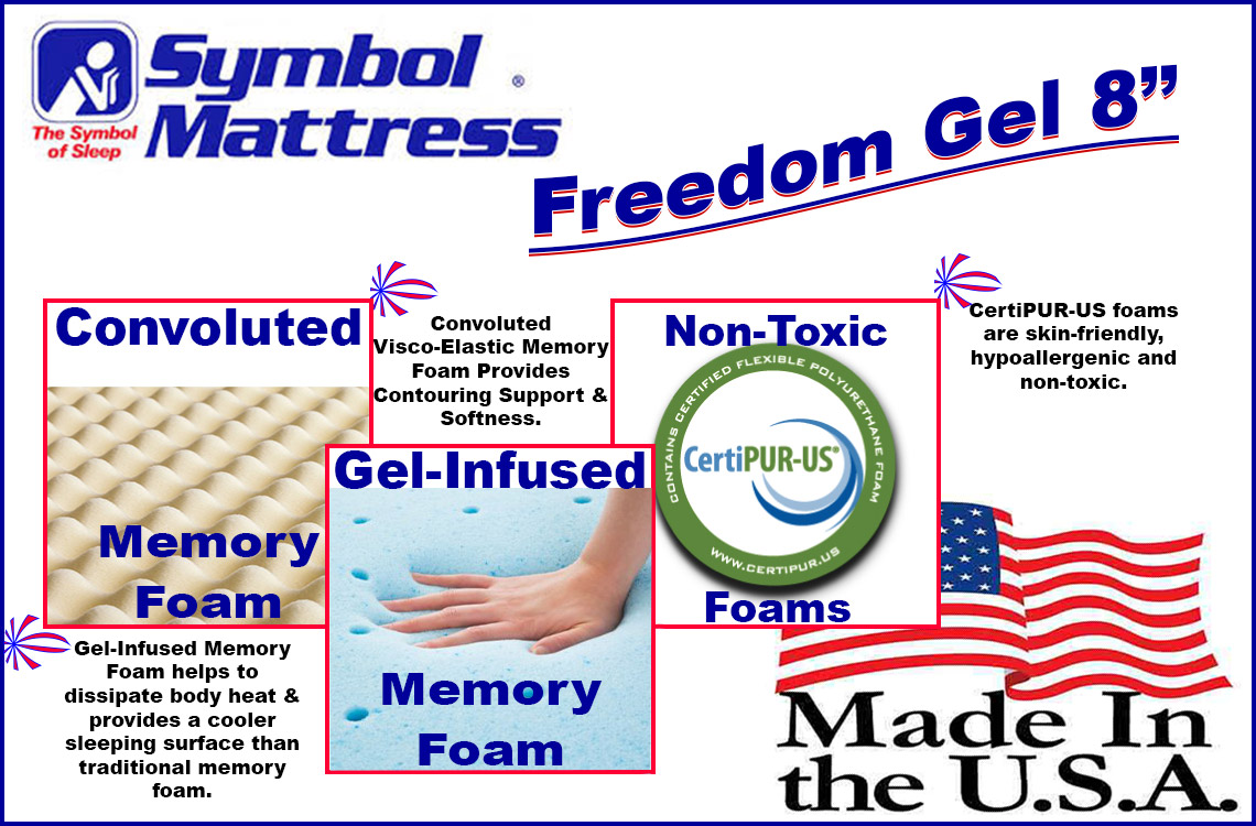 american made gel memory foam mattress